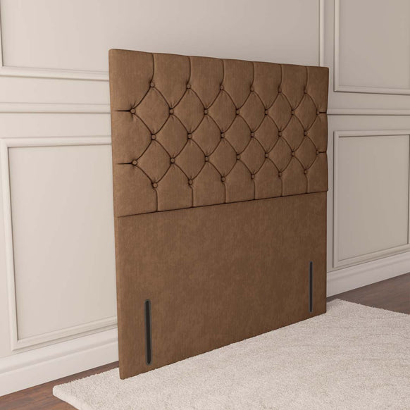 Seville Chesterfield Floor Standing Headboard - Mink Naples