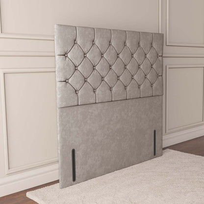 Seville Chesterfield Floor Standing Headboard - Seal Grey Naples