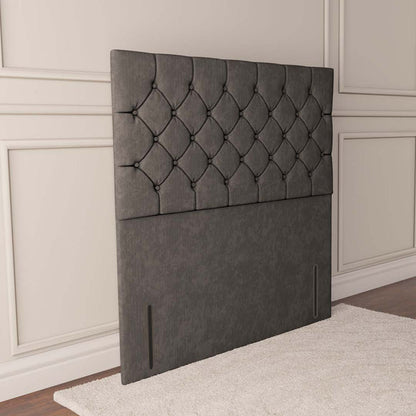 Seville Chesterfield Floor Standing Headboard - Slate Grey Naples