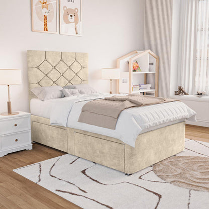 Seville Kids Chesterfield Divan Bed - Almond Coniston