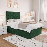 Seville Kids Chesterfield Divan Bed - Emerald Coniston