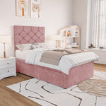 Seville Kids Chesterfield Divan Bed - Pink Coniston