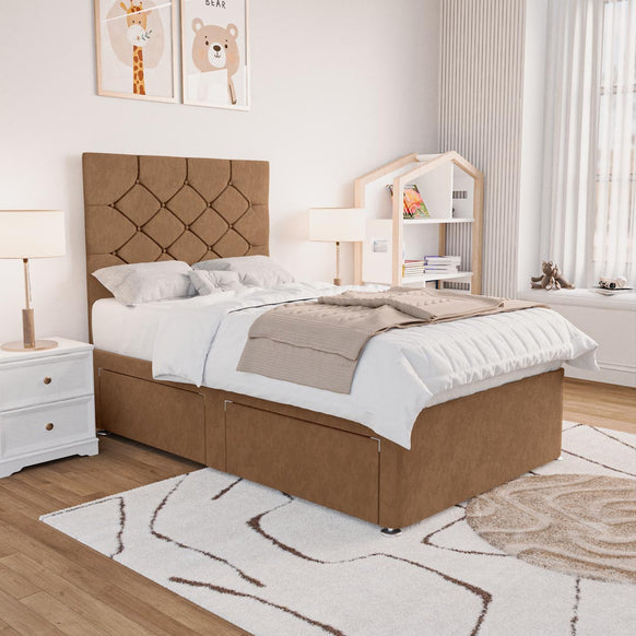 Seville Kids Chesterfield Divan Bed - Mink Naples