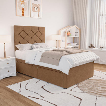Seville Kids Chesterfield Divan Bed - Mink Naples
