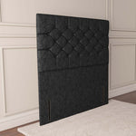 Suva Floor Standing Headboard - Black Chenille