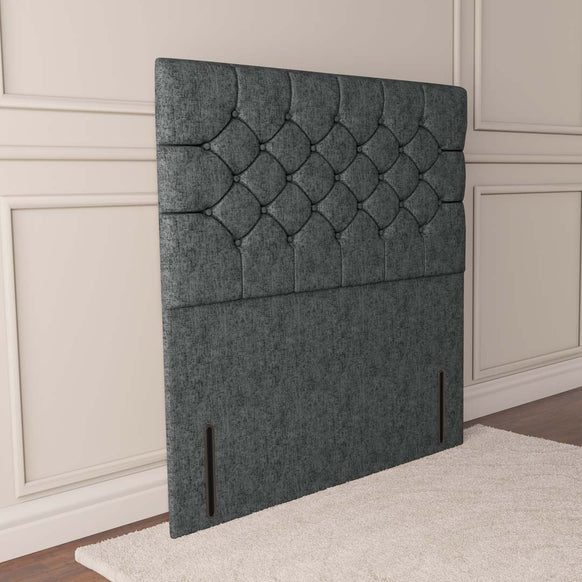 Suva Floor Standing Headboard - Charcoal Chenille