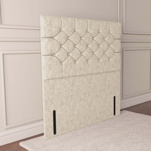 Suva Floor Standing Headboard - Cream Chenille