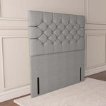 Suva Floor Standing Headboard - Silver Plush Velvet