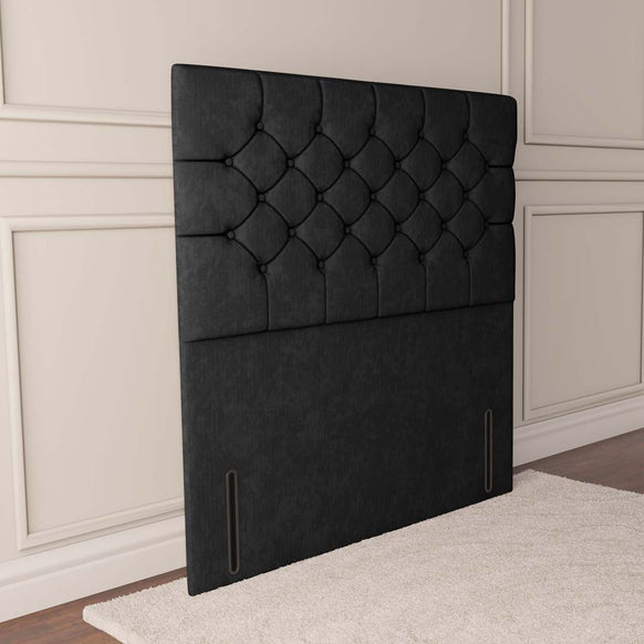 Suva Floor Standing Headboard - Black Naples