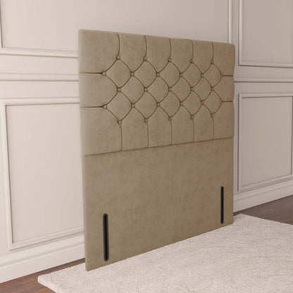 Suva Floor Standing Headboard - Mink Plush Velvet