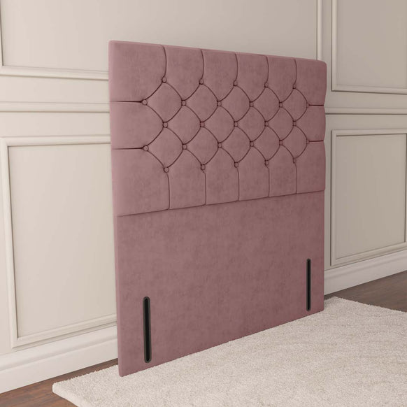 Suva Floor Standing Headboard - Pink Plush Velvet