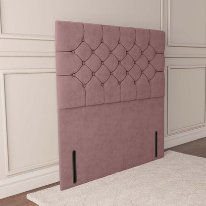 Suva Floor Standing Headboard - Pink Plush Velvet