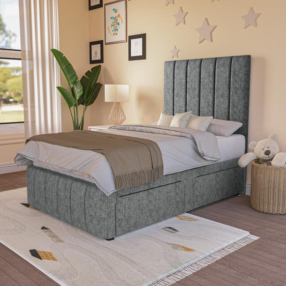 Sydney Kids Divan Bed - Charcoal Chenille