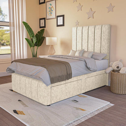 Sydney Kids Divan Bed - Cream Chenille