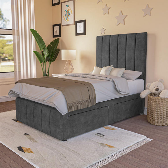 Sydney Kids Divan Bed - Charcoal Coniston