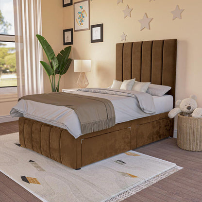 Sydney Kids Divan Bed - Mocca Plush Velvet