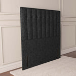 Tokyo Floor Standing Headboard - Black Chenille