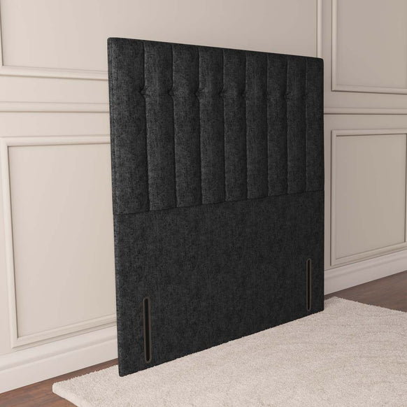 Tokyo Floor Standing Headboard - Black Chenille