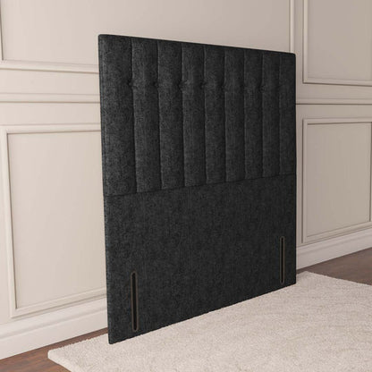 Tokyo Floor Standing Headboard - Black Chenille