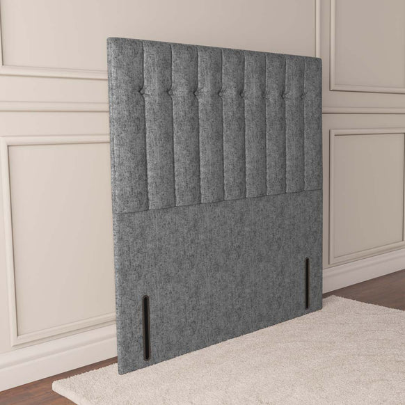 Tokyo Floor Standing Headboard - Silver Chenille