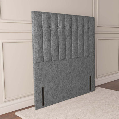 Tokyo Floor Standing Headboard - Silver Chenille
