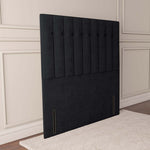 Tokyo Floor Standing Headboard - Black Plush Velvet