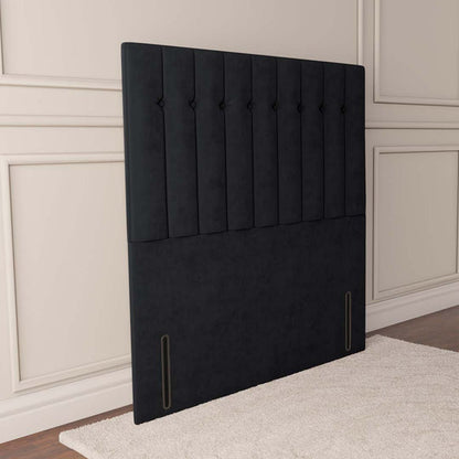 Tokyo Floor Standing Headboard - Black Plush Velvet