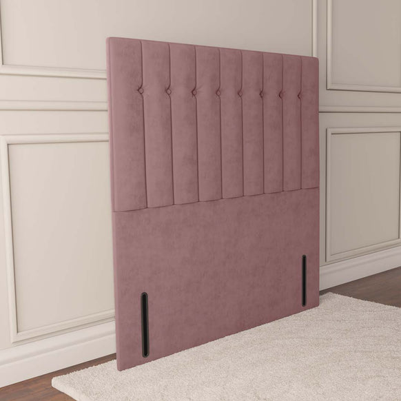 Tokyo Floor Standing Headboard - Pink Plush Velvet