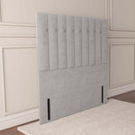 Tokyo Floor Standing Headboard - Silver Plush Velvet