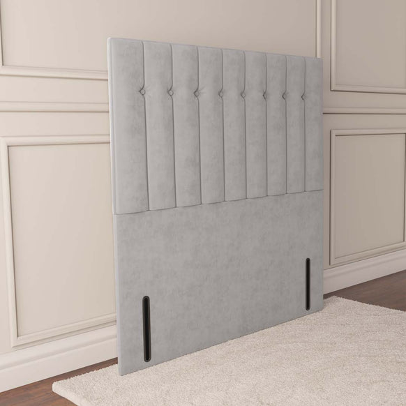 Tokyo Floor Standing Headboard - Silver Plush Velvet