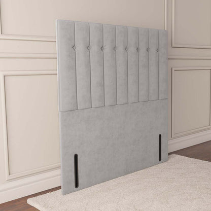 Tokyo Floor Standing Headboard - Silver Plush Velvet