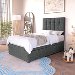 Tokyo Kids Divan Bed - Charcoal Chenille
