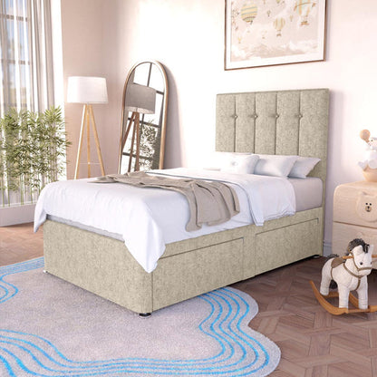 Prague Kids Divan Bed - Cream Chenille