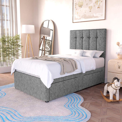 Tokyo Kids Divan Bed - Silver Chenille