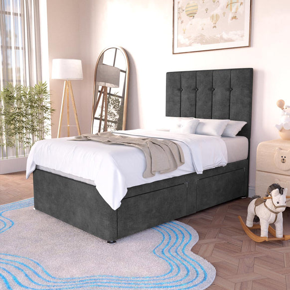 Tokyo Kids Divan Bed - Charcoal Coniston