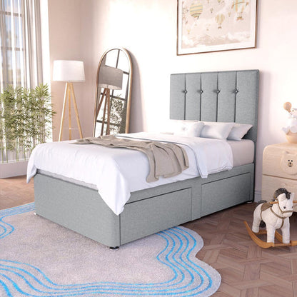 Prague Kids Divan Bed - Silver Linoso