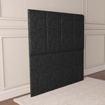 Victoria Floor Standing Headboard - Silver Plush Velvet