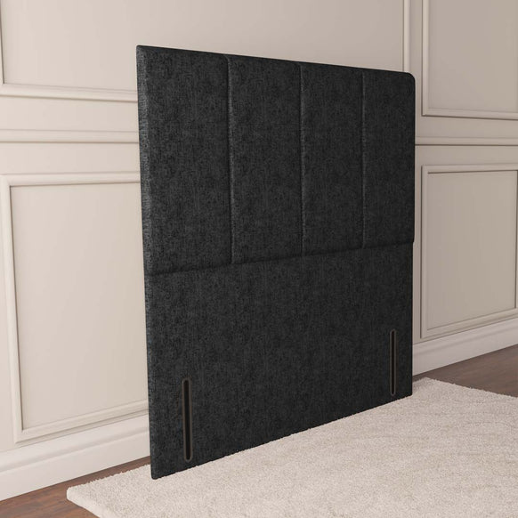 Victoria Floor Standing Headboard - Silver Plush Velvet