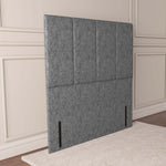Victoria Floor Standing Headboard - Silver Chenille