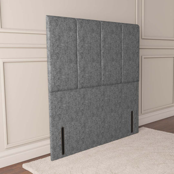 Victoria Floor Standing Headboard - Silver Chenille