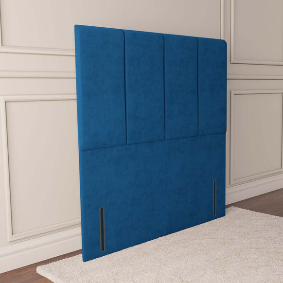 Victoria Floor Standing Headboard - Blue Plush Velvet