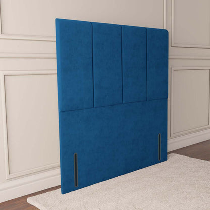 Victoria Floor Standing Headboard - Blue Plush Velvet