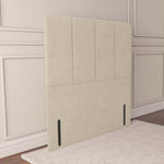 Victoria Floor Standing Headboard - Cream Plush Velvet