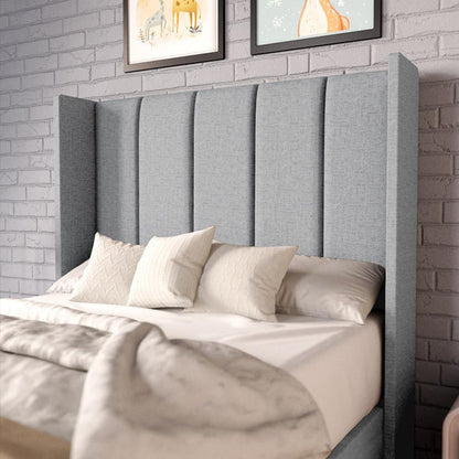 Cidra Kids Wingback Divan Bed - Silver Linoso