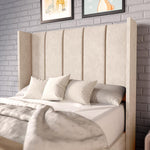 Cidra Kids Wingback Divan Bed - Cream Naples