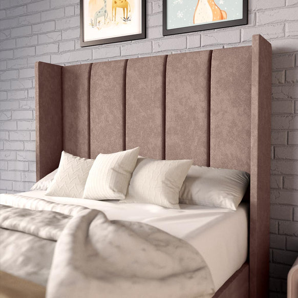 Cidra Kids Wingback Divan Bed - Mauve Naples