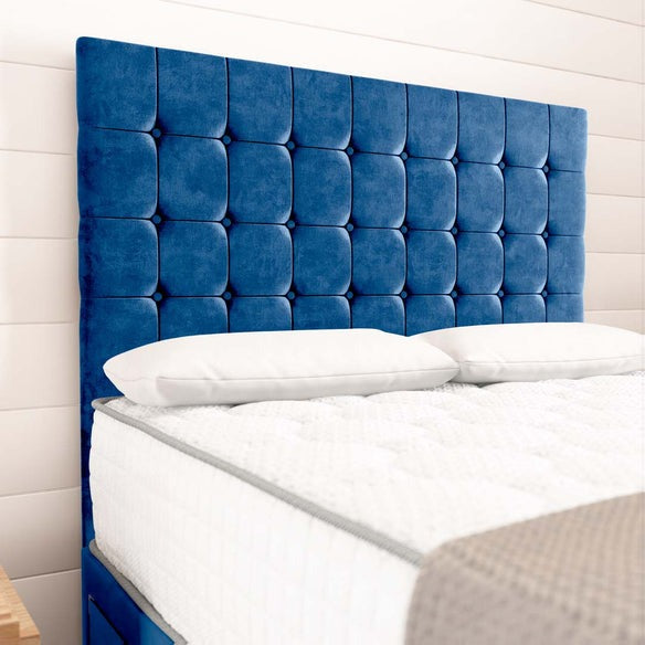 Kingston Divan Bed - Blue Plush Velvet