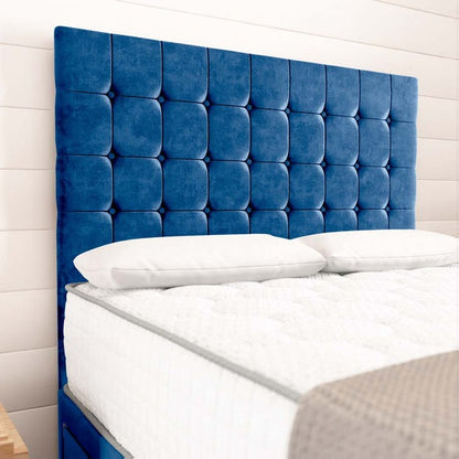 Kingston Divan Bed - Blue Plush Velvet