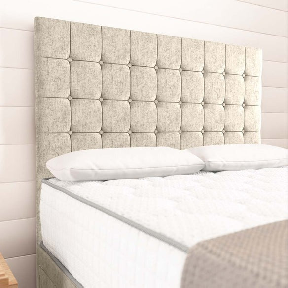 Kingston Divan Bed - Cream Chenille