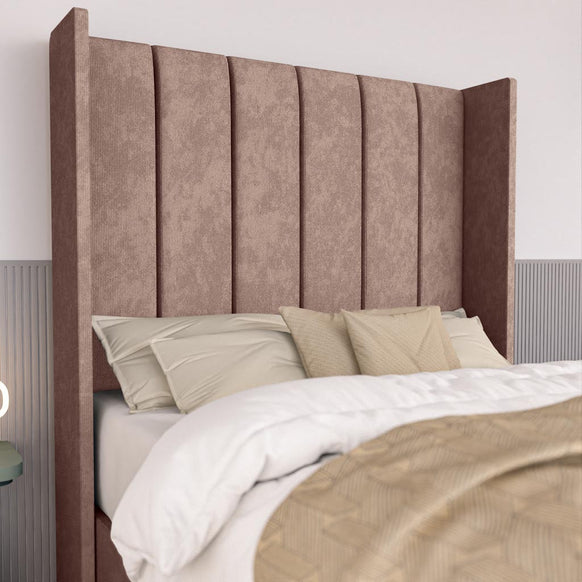 Prague Kids Wingback Divan Bed - Mauve Naples